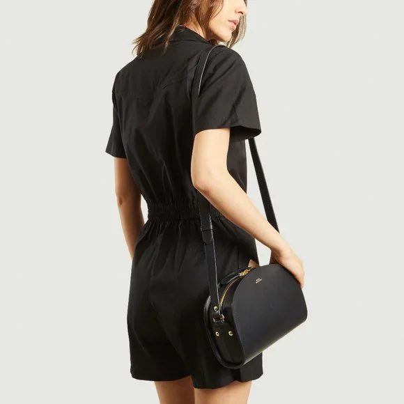 A.P.C. Bags Apc Demi Lune Black Leather Crossbody Bag Poshmark